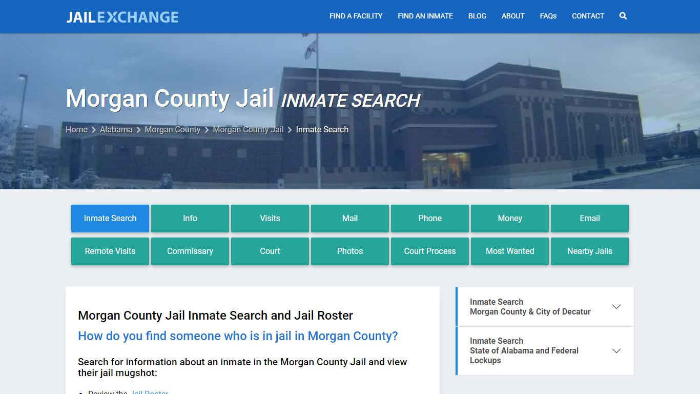 Inmate Search: Roster & Mugshots - Morgan County Jail, AL - Jail Exchange