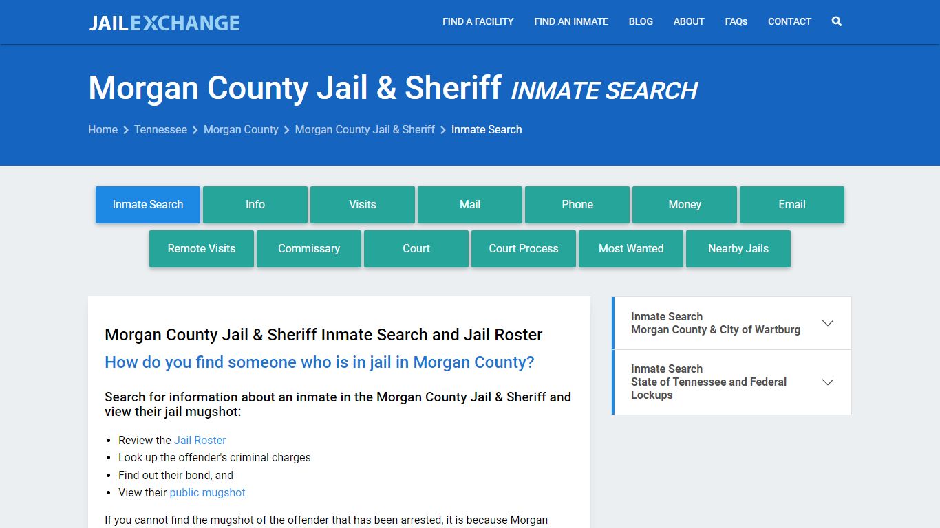 Morgan County Jail & Sheriff Inmate Search - Jail Exchange